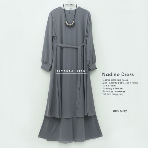 Nadine-010 Gamis Malaysia Polos